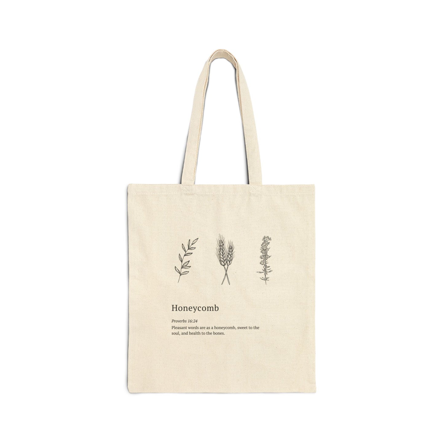 Honeycomb Cotton Canvas Tote Bag