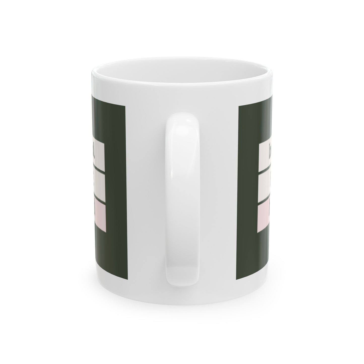 Beautiful Brave Blessed Ceramic Mug, (11oz) Green